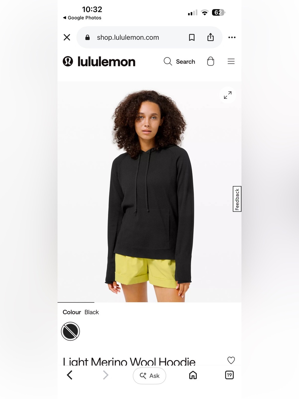 lululemon Light Merino Wool Hoodie